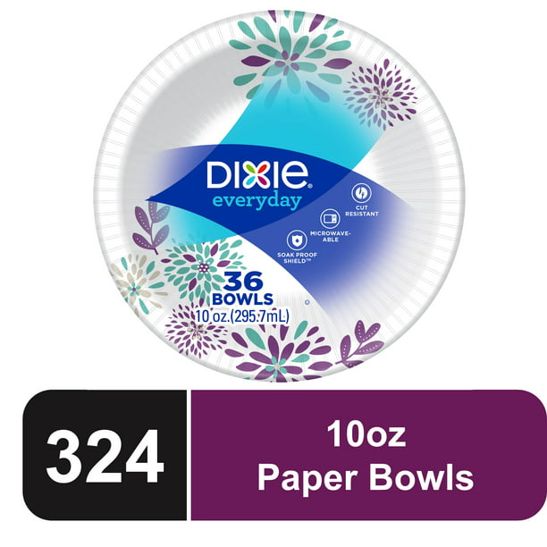 Dixie Everyday Disposable Paper Bowls 10 Oz Printed 324 Count Product Parties P